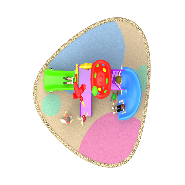 2020 new color good quality  outdoor playground with plastic children small slide manufactured  in china