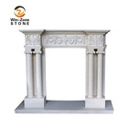 Best quality natural marble fireplace for indoor used