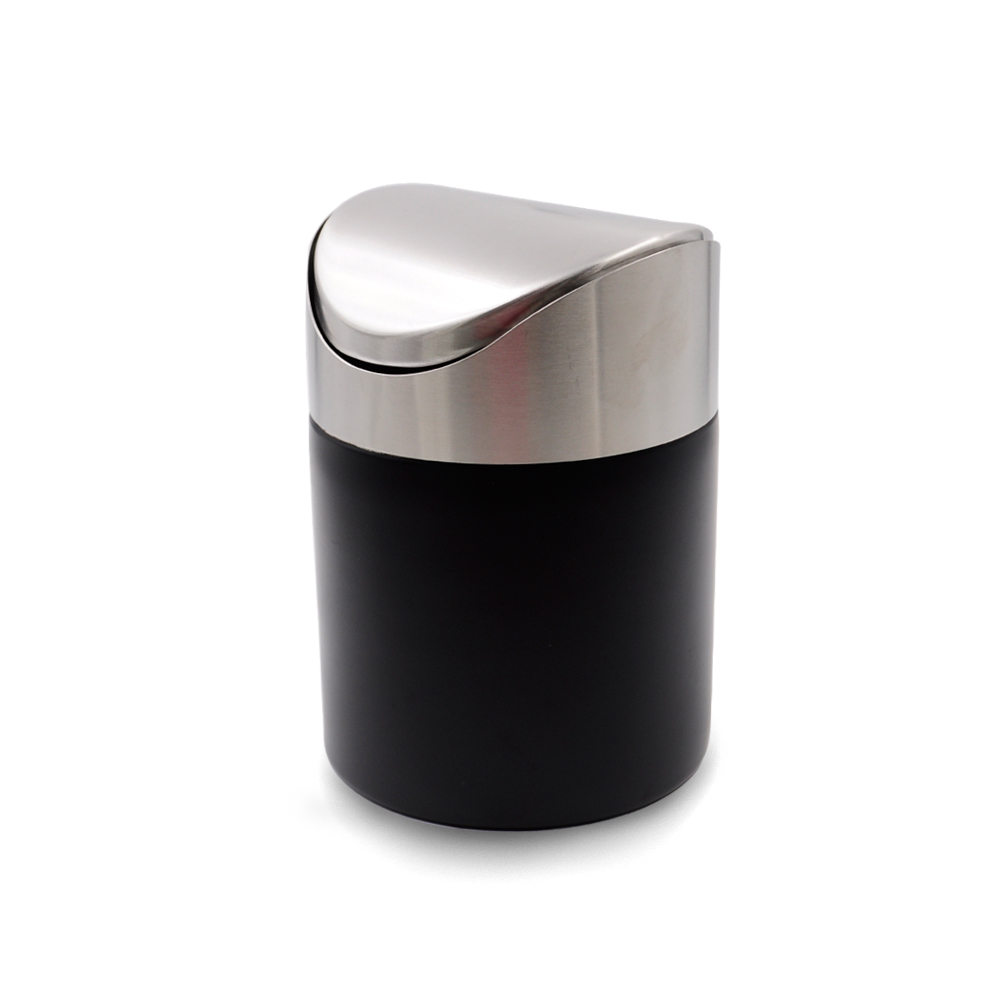 Compact Design Powder Spraying Table Dust Bin Trash Can for Car Swing Top Dustbin Customized Logo All-season JF-02