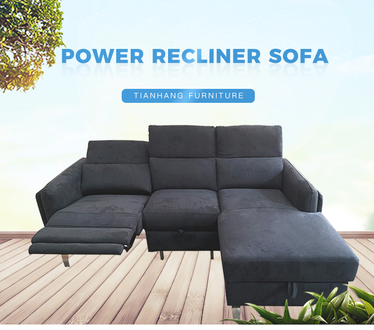 Chinese factory Wholesale fabric functional sofa set Recliner corner sofa bed