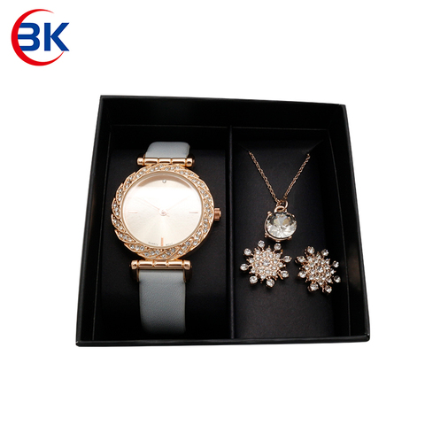 and necklace  earrings set crystal quartz watch ladys gift s