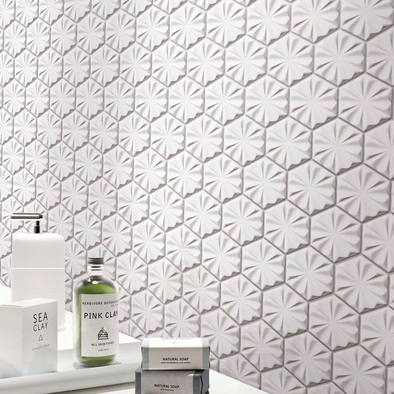 Hexagonal Mould 3D Wall Decoration Ceramic Mosaics Ceramic Floor and Wall Tiles