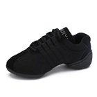 Woman High Quality Black Canvas Ballroom Dancing Sneakers