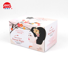 Japan custom new design cosmetic packaging pvc window paper box for makeup remover pads