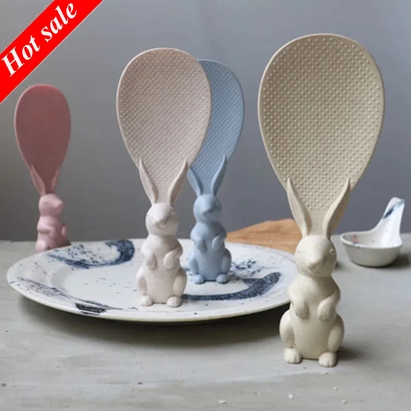Новинка в Корейском стиле; Милое красивое Модное в форме кролика постоянного кроликов лопатка для риса антипригарным ложка для Лидер продаж