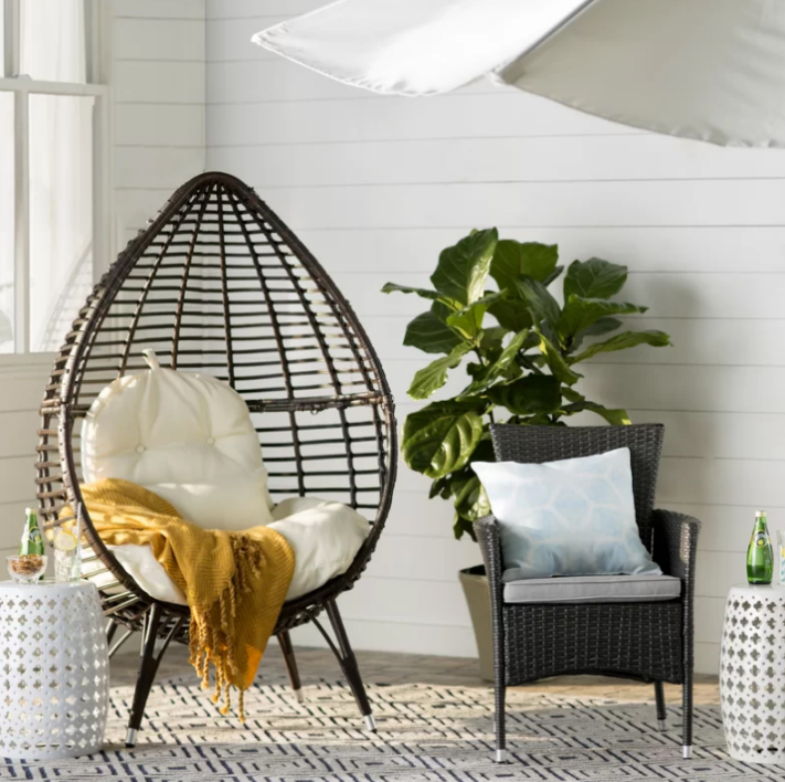 Loisirs d'intérieur ou extérieur chaise en rotin patio Meubles en osier chaise de jardin