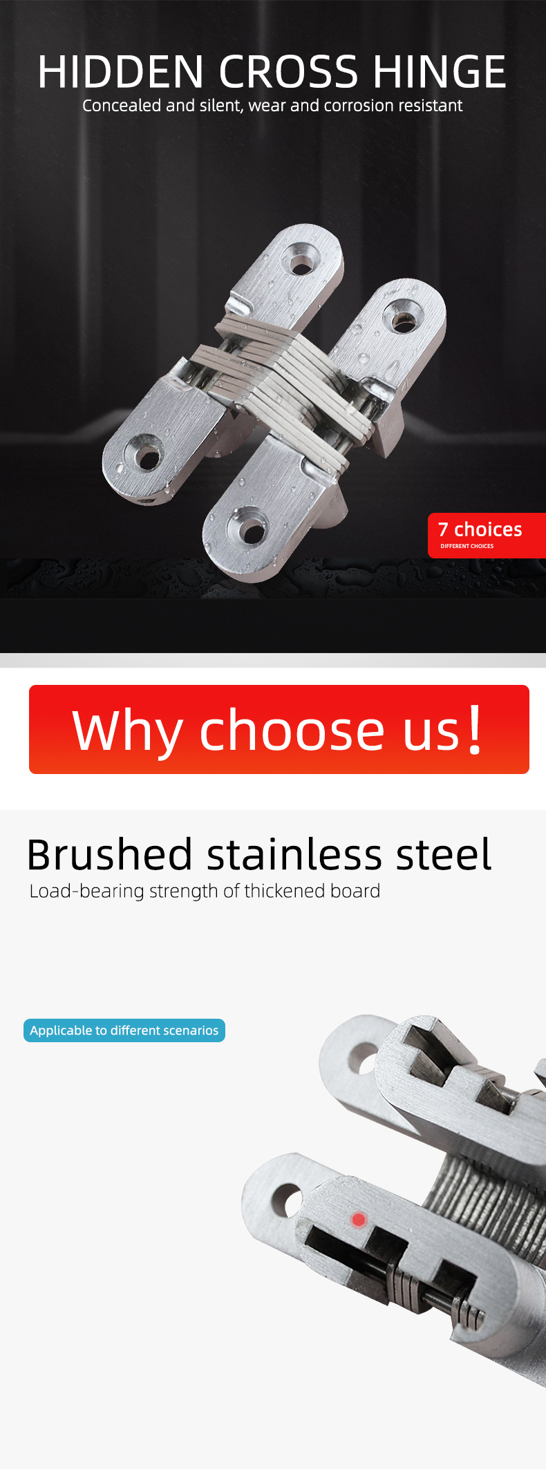 Furniture 5Kg capacity cross concealed hinge/easy-on door concealed door hinge