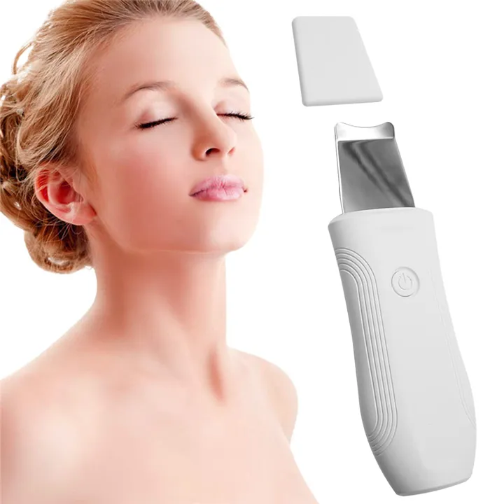 Ultrasonic Skin Scrubber Comedones Extractor Blackhead Remover Pore Cleaner with 3 Modes