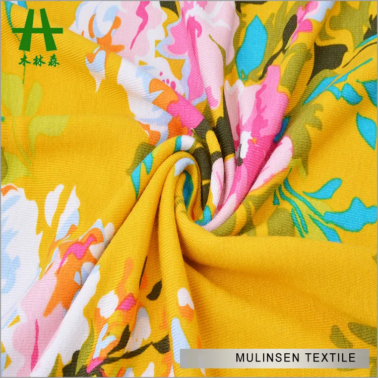 Mulinsen Textile 32s Vortex 95 Viscose 5 Elastane Fabric for Garment