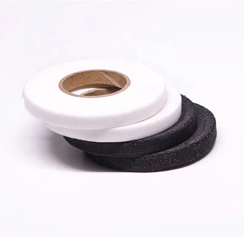 adhesive tricot woven fusible interlining seam tape lings non-woven fusible PES double-dot tape for clothes welt