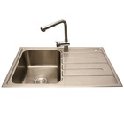 SUS304 stainless steel customized double bowl oem kitchen sink with drain board