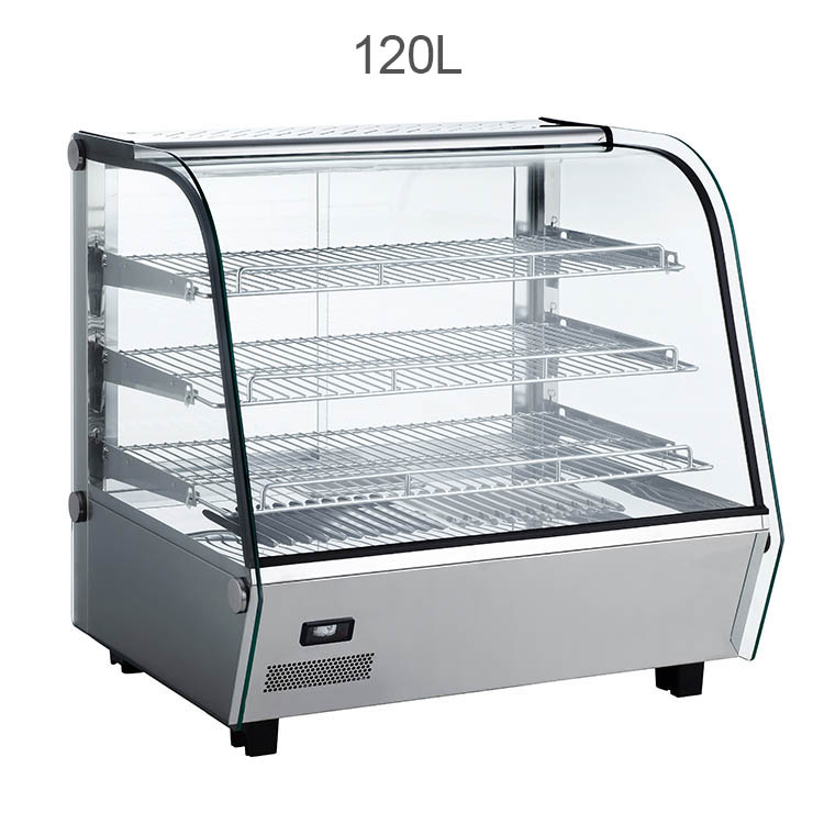 105L To 160L  High Quality Commercial Display Curved Glass Door Cake Display Refrigerator Showcase