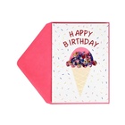 Best Seller Ice Cream Funny Foil Birthday Cards, Custom Printing Handmade Greeting Cards