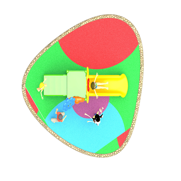 Simple Style Color Good Quality Paradise Park Outdoor Playground With Plastic Children Slide Manufactured  In China