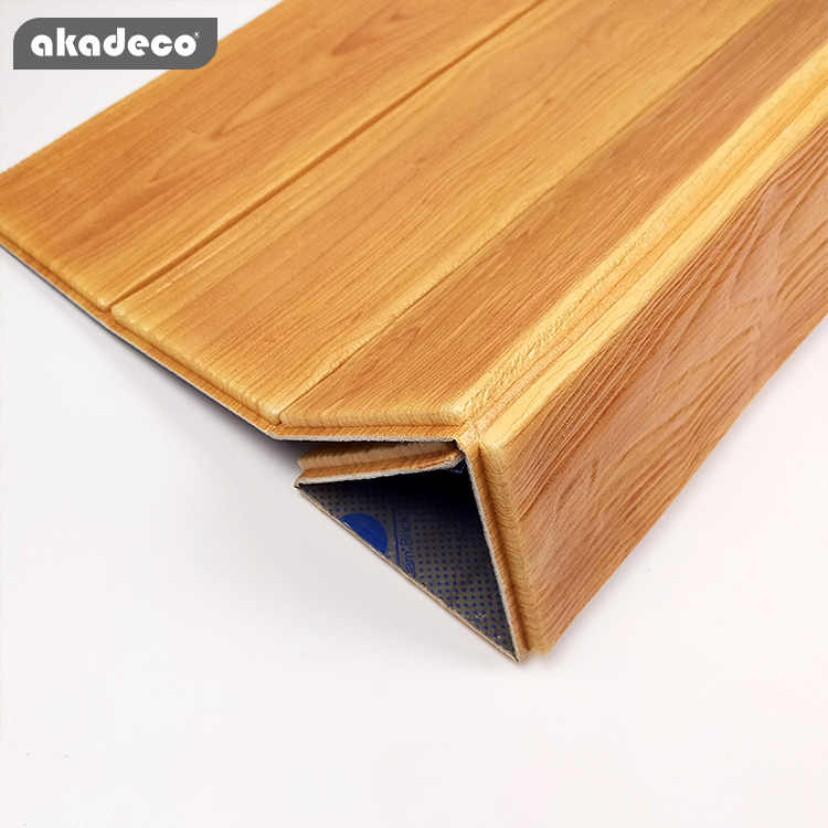 Moden wood 3D wall paper XPE foam/self adhesive wall decoration sticker/3D foam wall paper