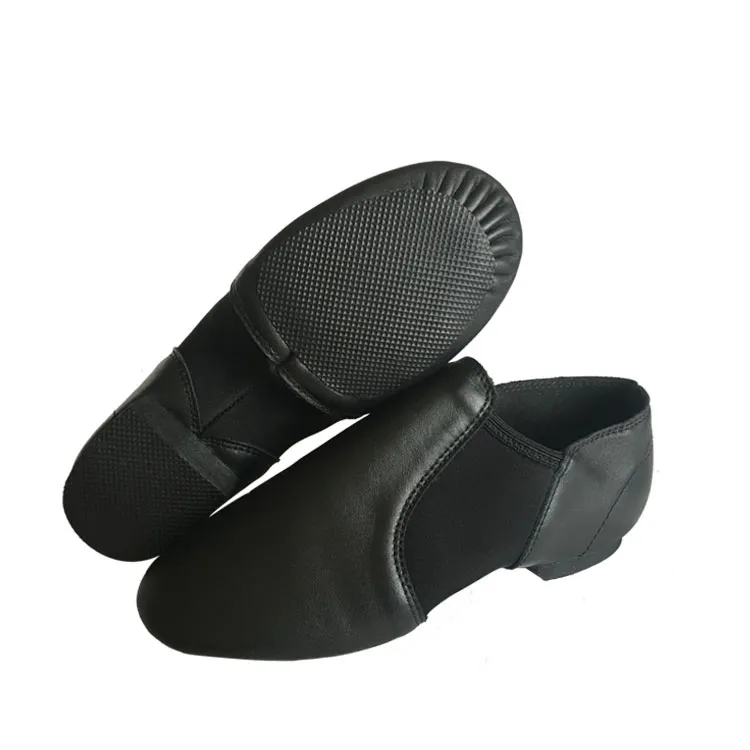 In-stock ready to ship Amazon hot sale split sole black leather jazz dance shoe B41201-1