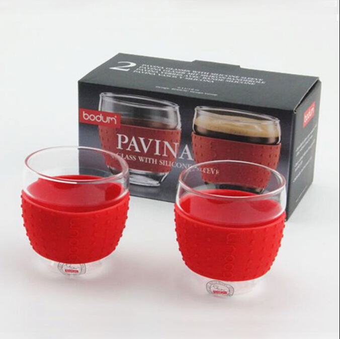Double Wall Glass Tumbler Insulated Tea Coffee Mug & Lid, Hand Blown Glass 450ml/600ml