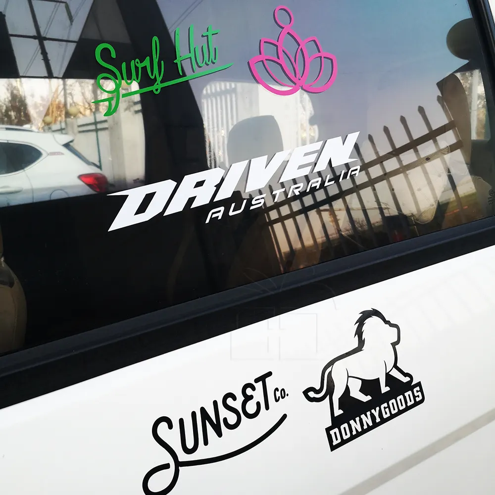 Wholesale Cut Out Outdoor Car and Window Decal UV Proof Vinyl Transfer Logo Sticker