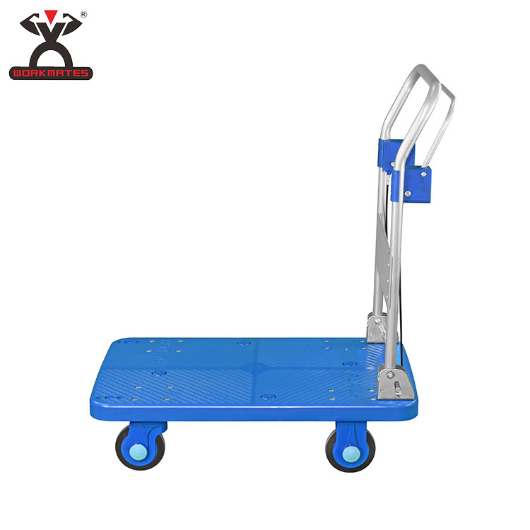 Manufacture Factory 300kg heavy duty platform foldable hand trolley