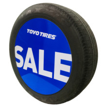 PVC material truck tyre insert tire display promotional materials tire center Showroom tire shop cover/brand display