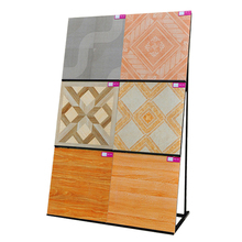 Metal Stand Ceramic Display Rack Shelf Marble Sample Display For Stone Showroom