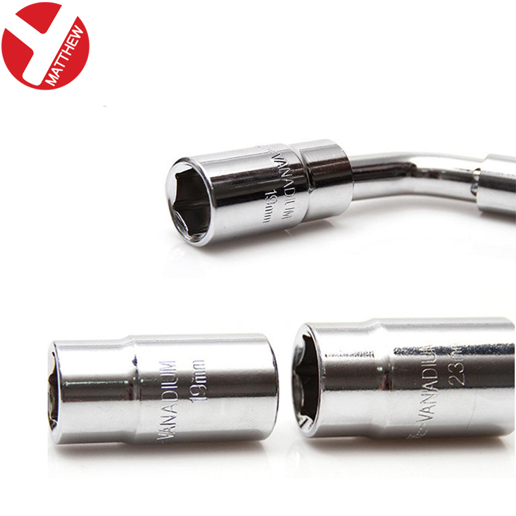 Car Tire Spanner Telescopic Tyre Lug Nut Wrench with 1/2'' Drive Head