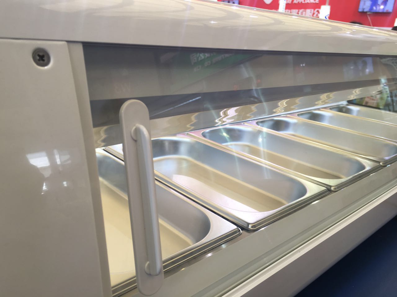 198l Sushi Showcase Display Case On Counter Glass Cooler Freezer Refrigerator Countertop