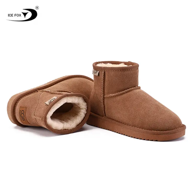 Factory Price Wholesale Women Winter Warm Snow Boots With Real Fur