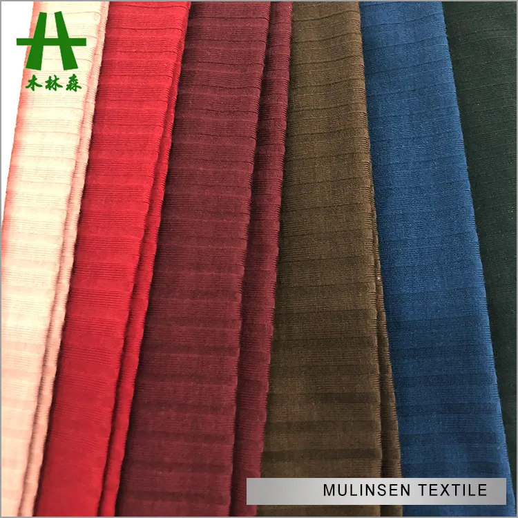 Mulinsen Textile однотонная краситель поли закрученная трикотажная Репсовая ткань из хлопка с полиэстером
