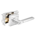 -Entrance Key Lock Lever Door Handle for Front Door Reversible for Right and Left Side Door Handle
