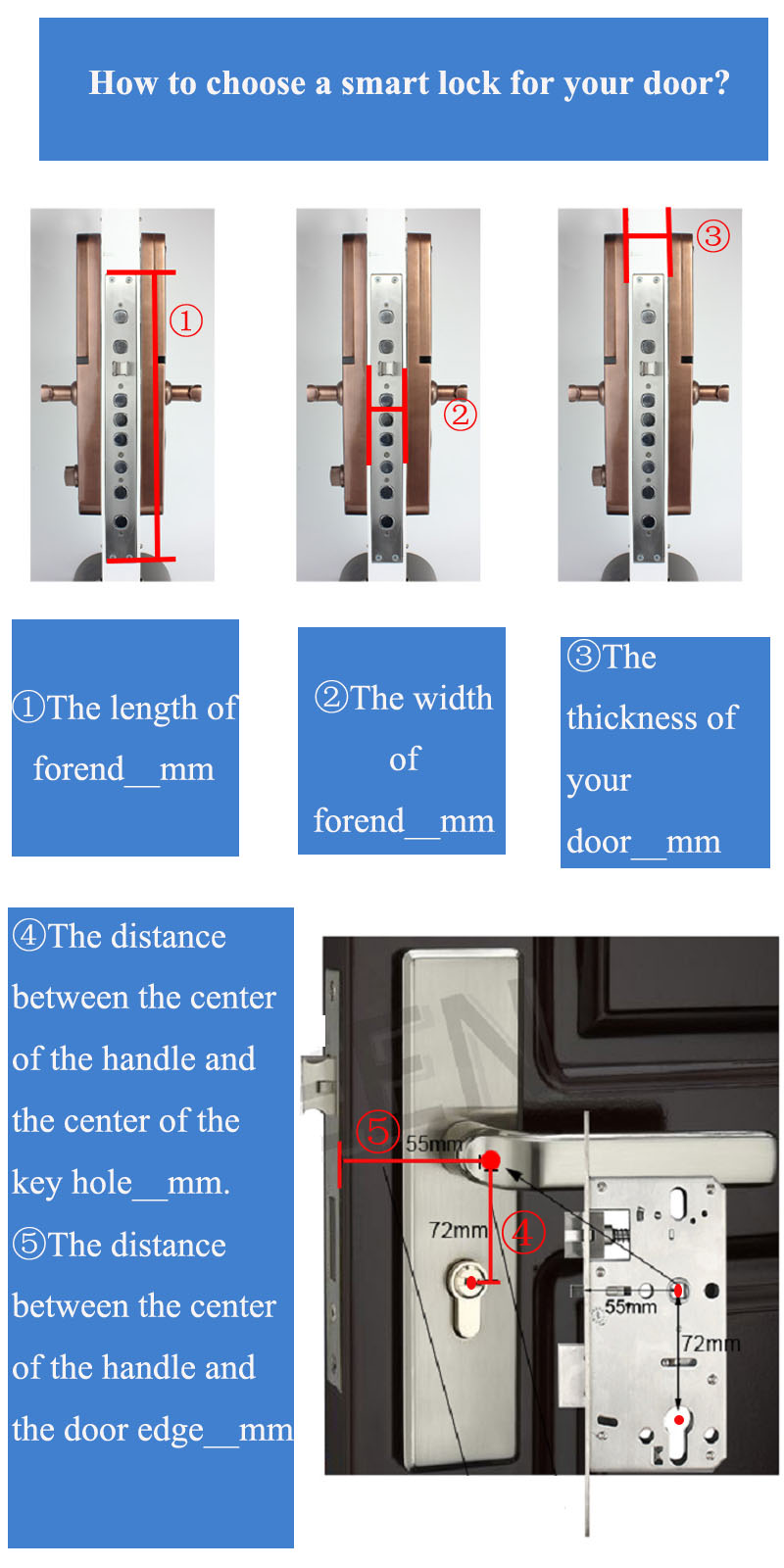 Outdoor Hot Sell Smart Aluminum Front Door Locks for Home Digital