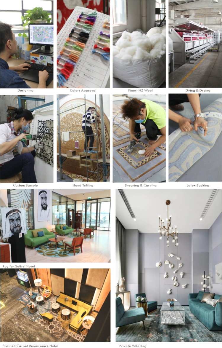 Cotton Anti-slip Machine Washable Carpet Rugs For Living Room Carpet