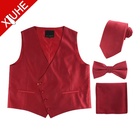 Custom Formal Fashion Polyester Vest Cheap Waist Coat Set for Men