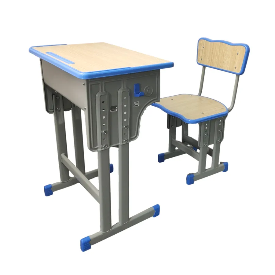 classroom desk and chair School Student Furniture Height Adjustable Single Desk Table and Chair