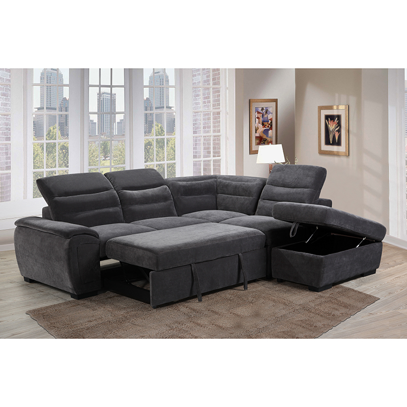 Wholesale Italian furniture sofa set Modern L shape fabric living room corner sofa bed