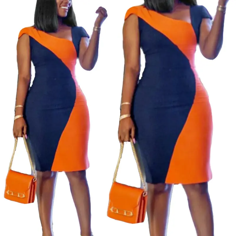 Women Best Seller Geometric Tight Dress Fashion Office Ladies Dress 2020