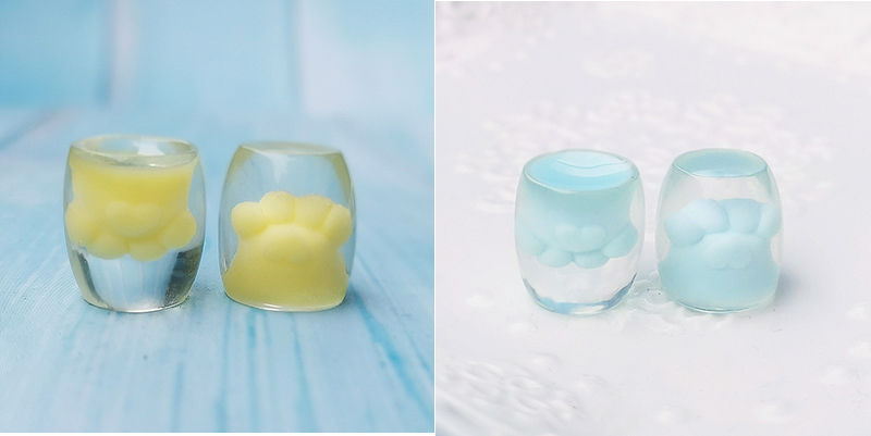 Key Chain Pendant Decoration Simulated Cute Cat Paw Coffee Cup Cabochons Resin Craft Embellishments For Phone Decoration