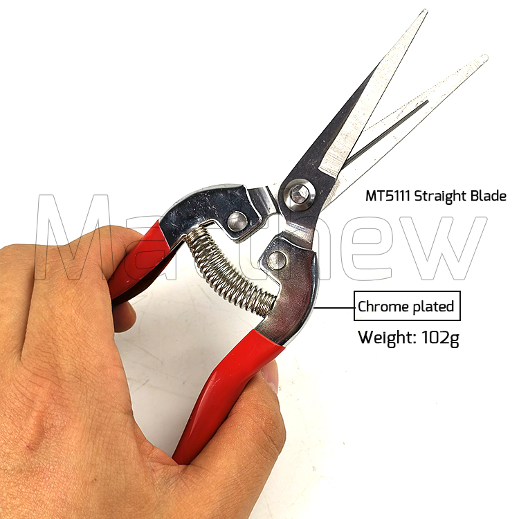 Chrome Plated Fruit Pick Up Garden Scissor Pruning Shear with Soft PVC coated Handle