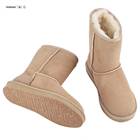 FAVESUGG german girls winter sheepskin leather suede heel boots