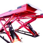 4T Hydraulic wheel alignment scissor car lift with two secondary jacks