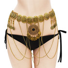 Fashionable retro tassel coin belt waist chain exotic amorous feelings exaggerated body chain