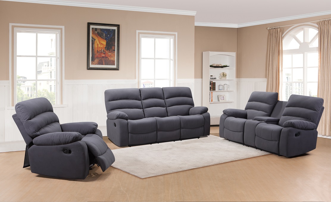 3 seater recliner sofa for living room high quality manual fabric recliner sofa wholesale