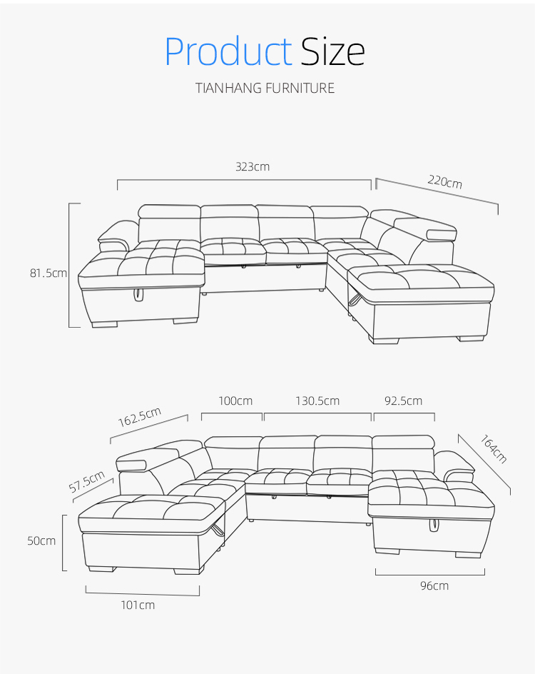 Capri 4  living room modern corner sofa fabric home furniture sleeping sofa bed sectional set