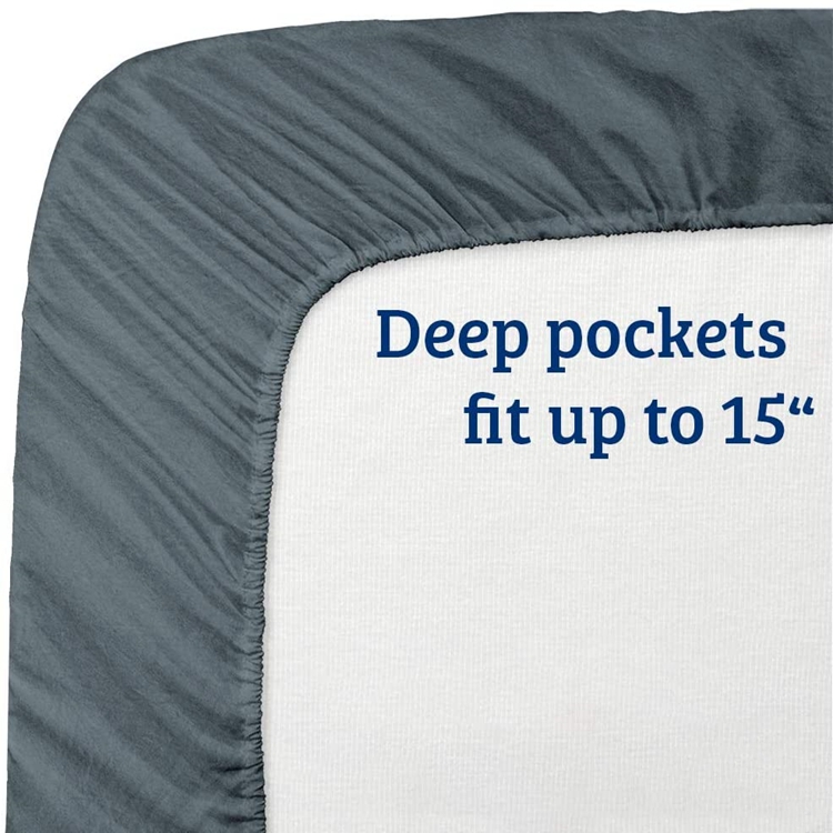 Wholesale Washed Cotton Bed Flat Wholesale Trendy Sheet Set Queen Size Bedding