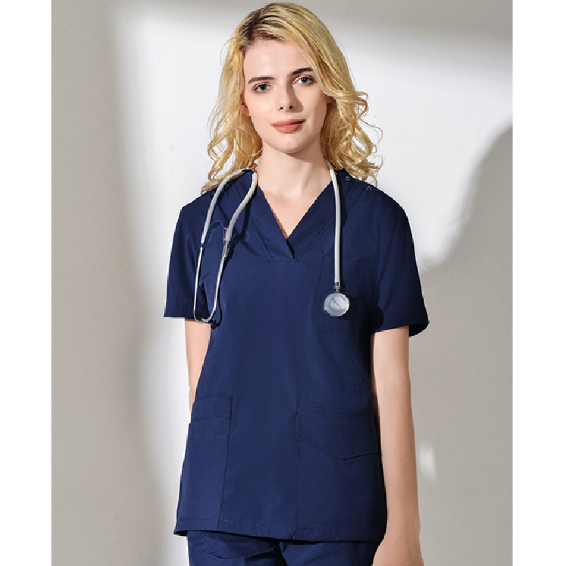 Womens Short Sleeve Beauty Spa Uniform Ladies Fancy Therapist Massage Tunic Top