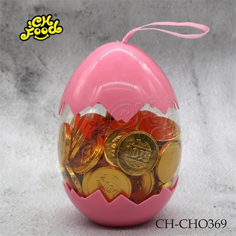 CHFOOD Gold Coin chocolate in egg bottle CH-CHO369