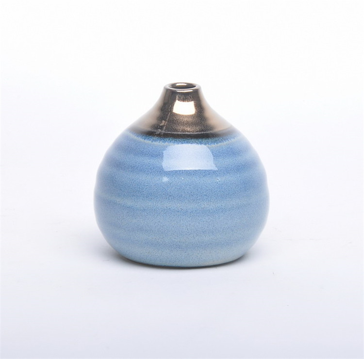 Wedding home tabletop unique shape cheap small size round flower floral ceramic porcelain vases