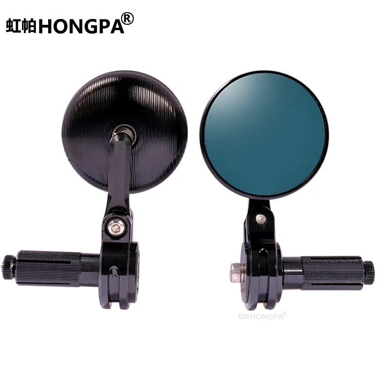 22mm 7/8'' Aluminum Motorcycle End Bar Mirrors Rear View Side Mirror For Universal Motorbikes Cafe Racer