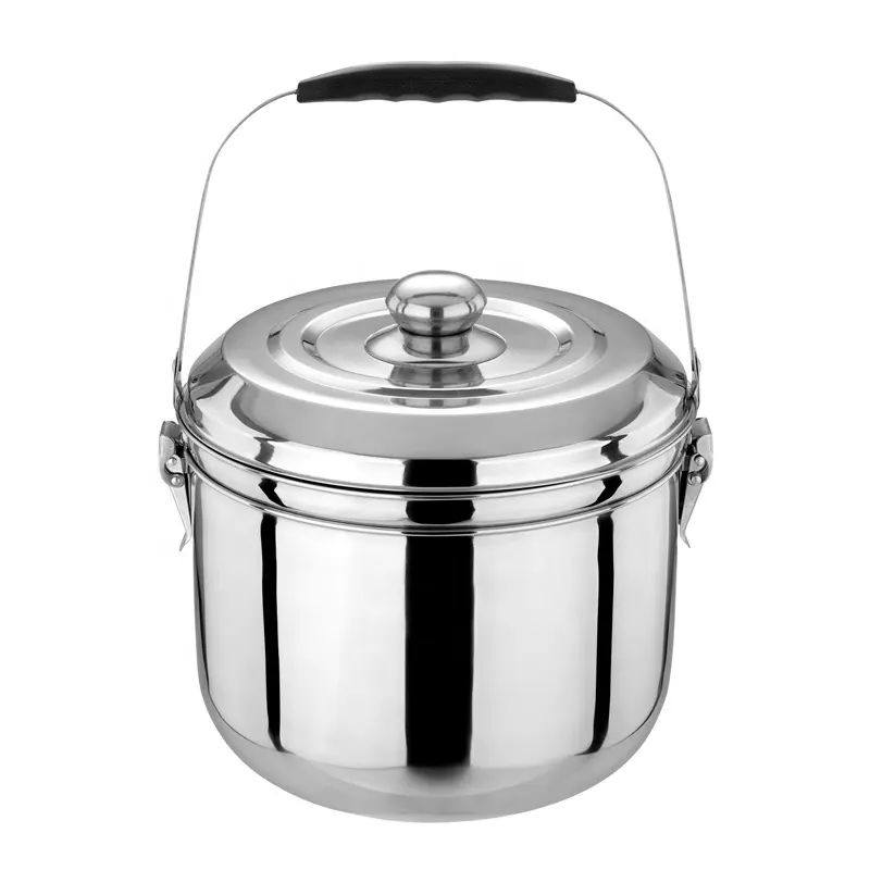 6L Southeast Asian Hot Sale stainless steel 201 outdoor camping cookware for picnic thermal cooker flame free cooking pot