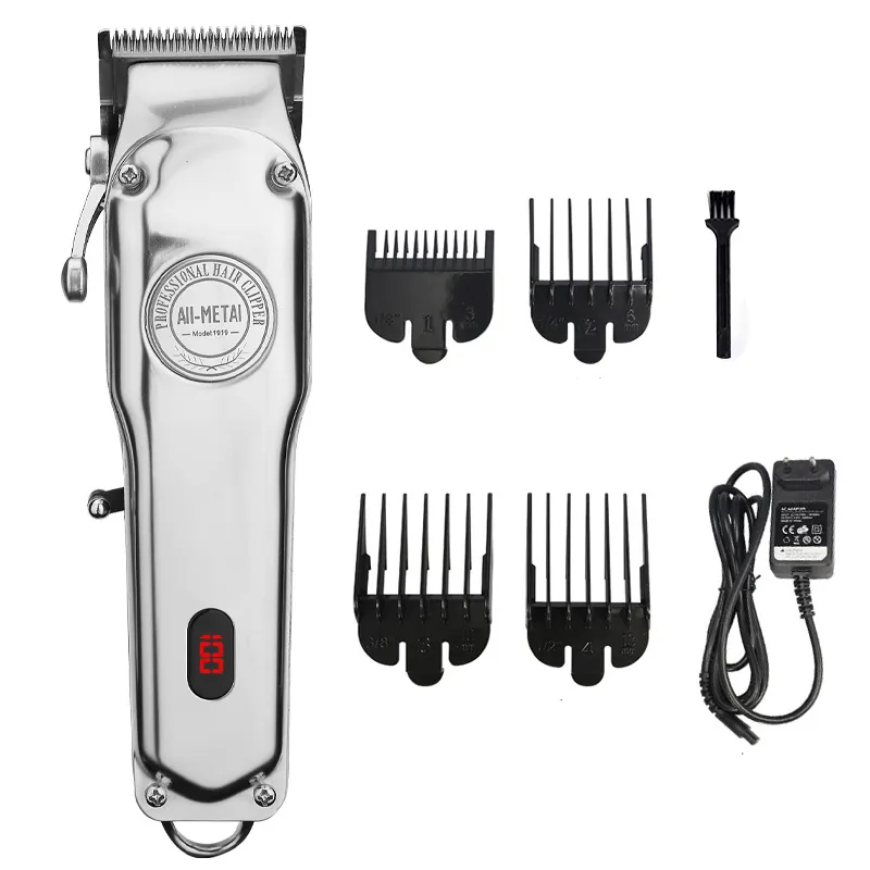 Professional all metal 100 year clipper LCD Display Cordless 1919 Stylists Barbers Hair Trimmer